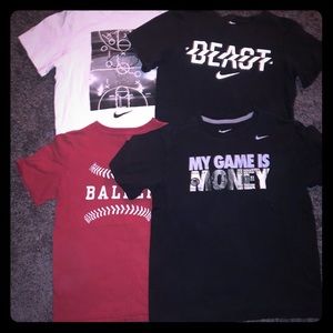 Bundle of Nike shirts (4) boys L